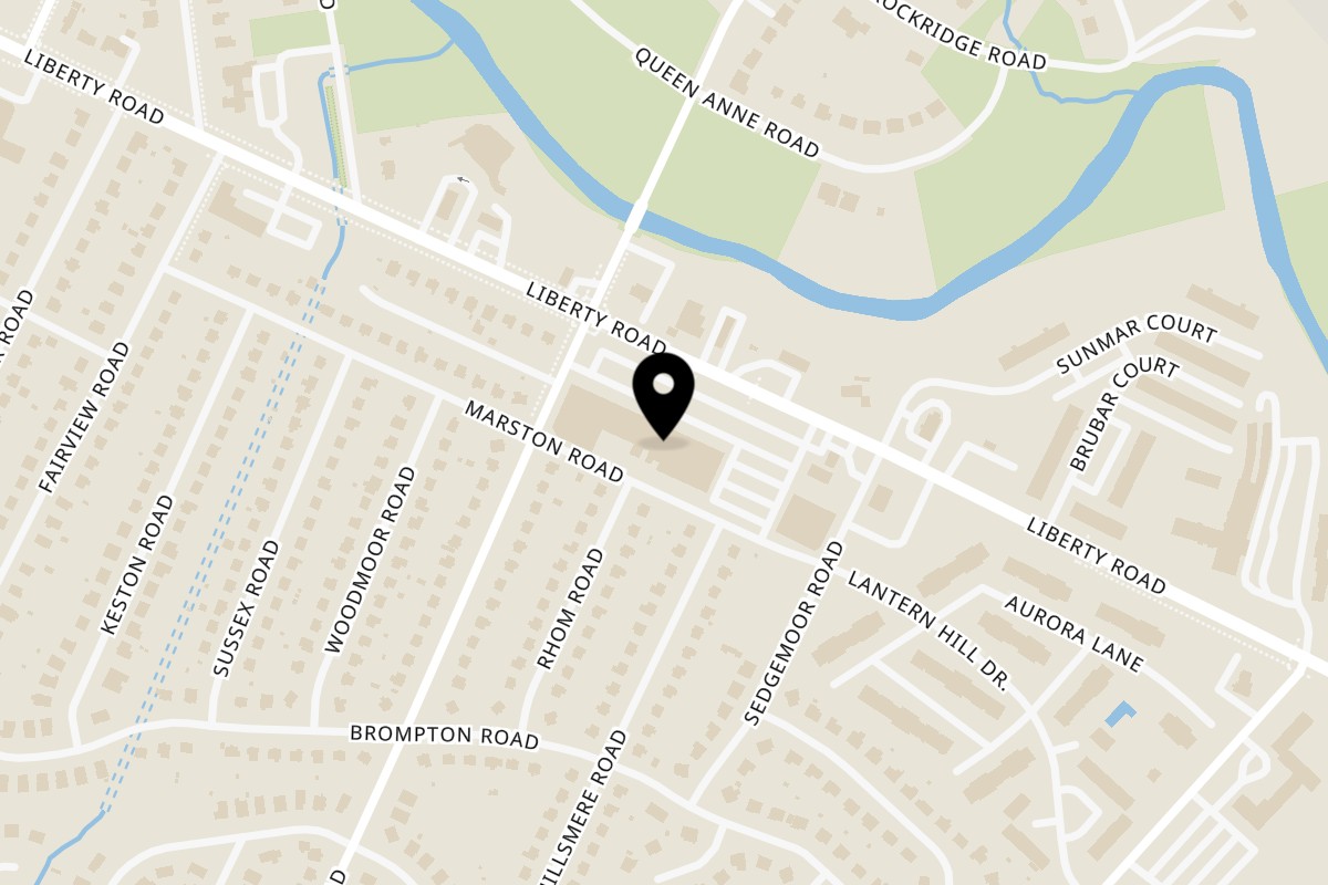 Map showing the location of Chicken City on 7021 Liberty Rd in Gwynn Oak